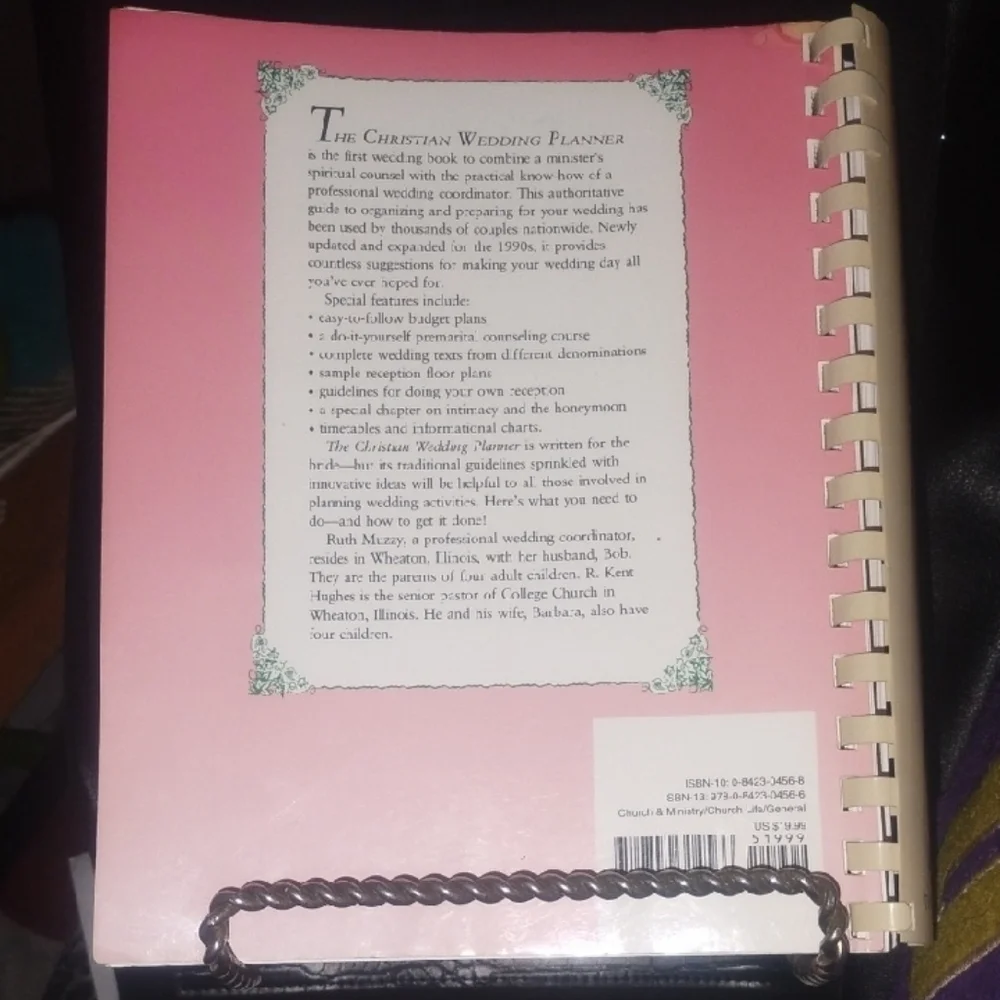 ❤️Christian Wedding Planner with Pink and White Floral Design